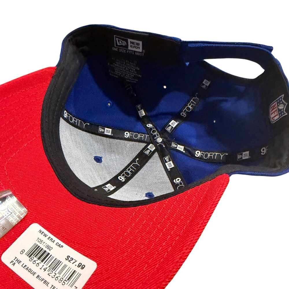 New Era 9Forty Buffalo Bills NFL Cap Men OSFM Blue Red New Strapback Hat - Picture 5 of 5